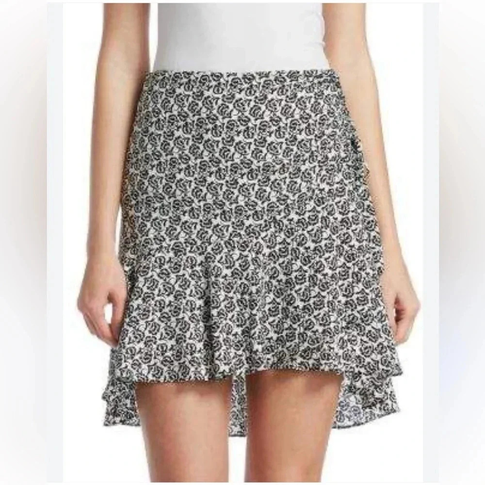 REVOLVE A.L.C. 100% Silk Farrow Floral Hi-Lo Skirt size 4